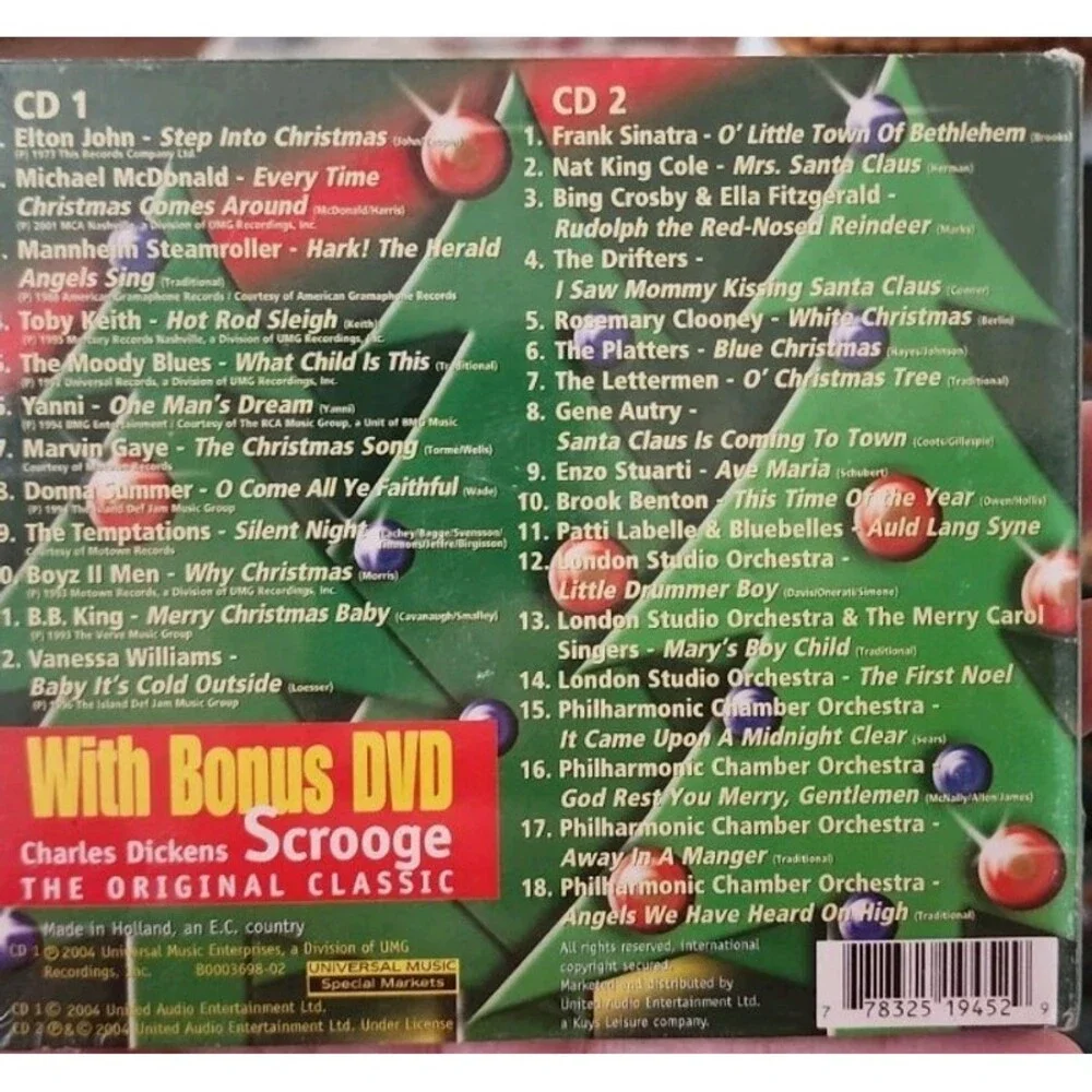 Christmas Past and Present - Music CD  Plus Bonus DVD Of Scrooge New Holidays - Picture 2 of 4